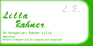 lilla rahner business card